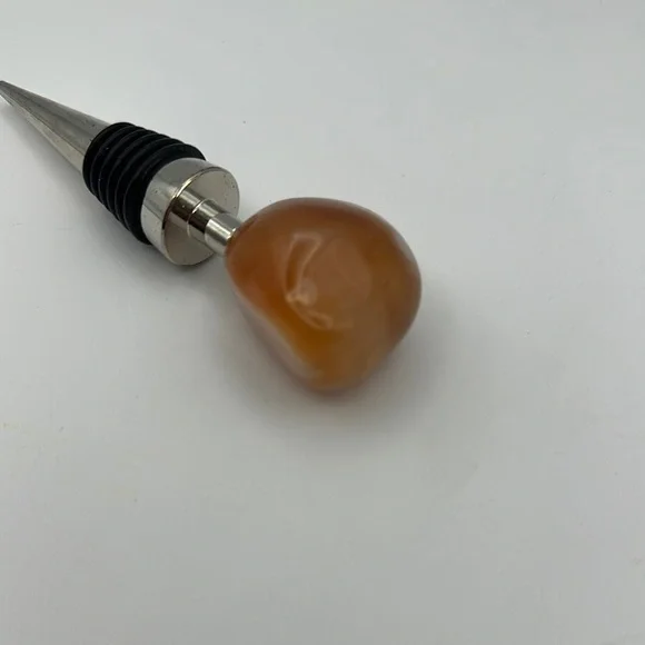 Carnelian Agate Wine Bottle Stopper - Picture 7 of 11